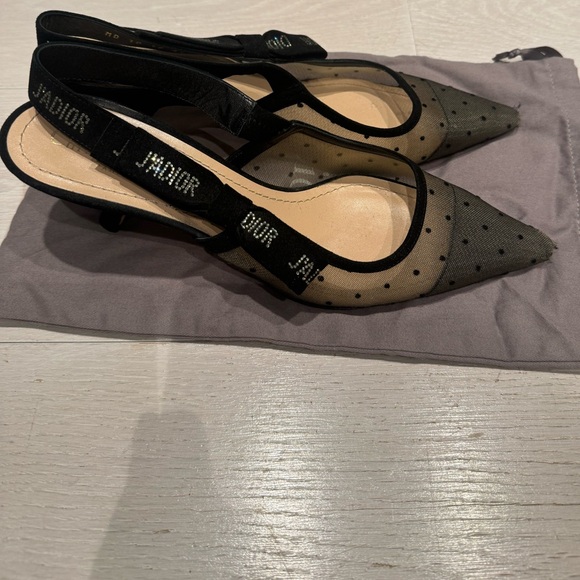 DIOR J’ADIOR Mesh Crystal Slingback Kitten Heel - Picture 8 of 9